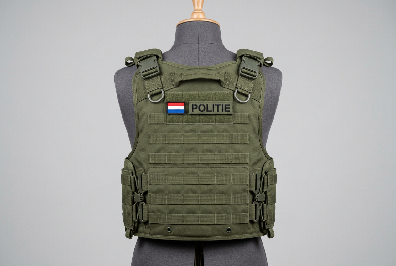 Tactisch vest kogelvrij olive back - kogelvrijvestkopen.nl
